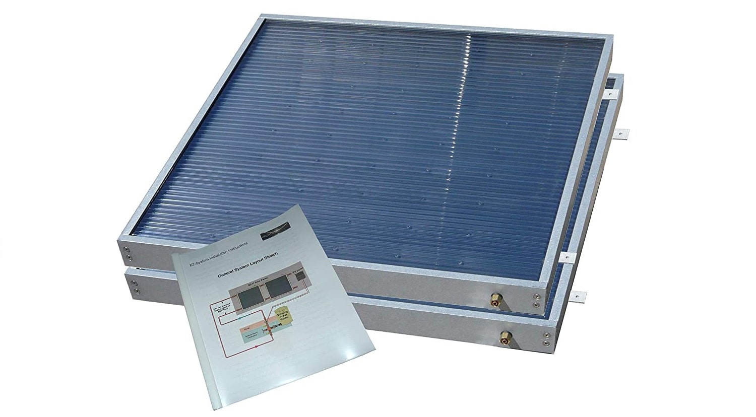 Heliatos Complete 2 Panel Hybrid Solar Water Heater Kit